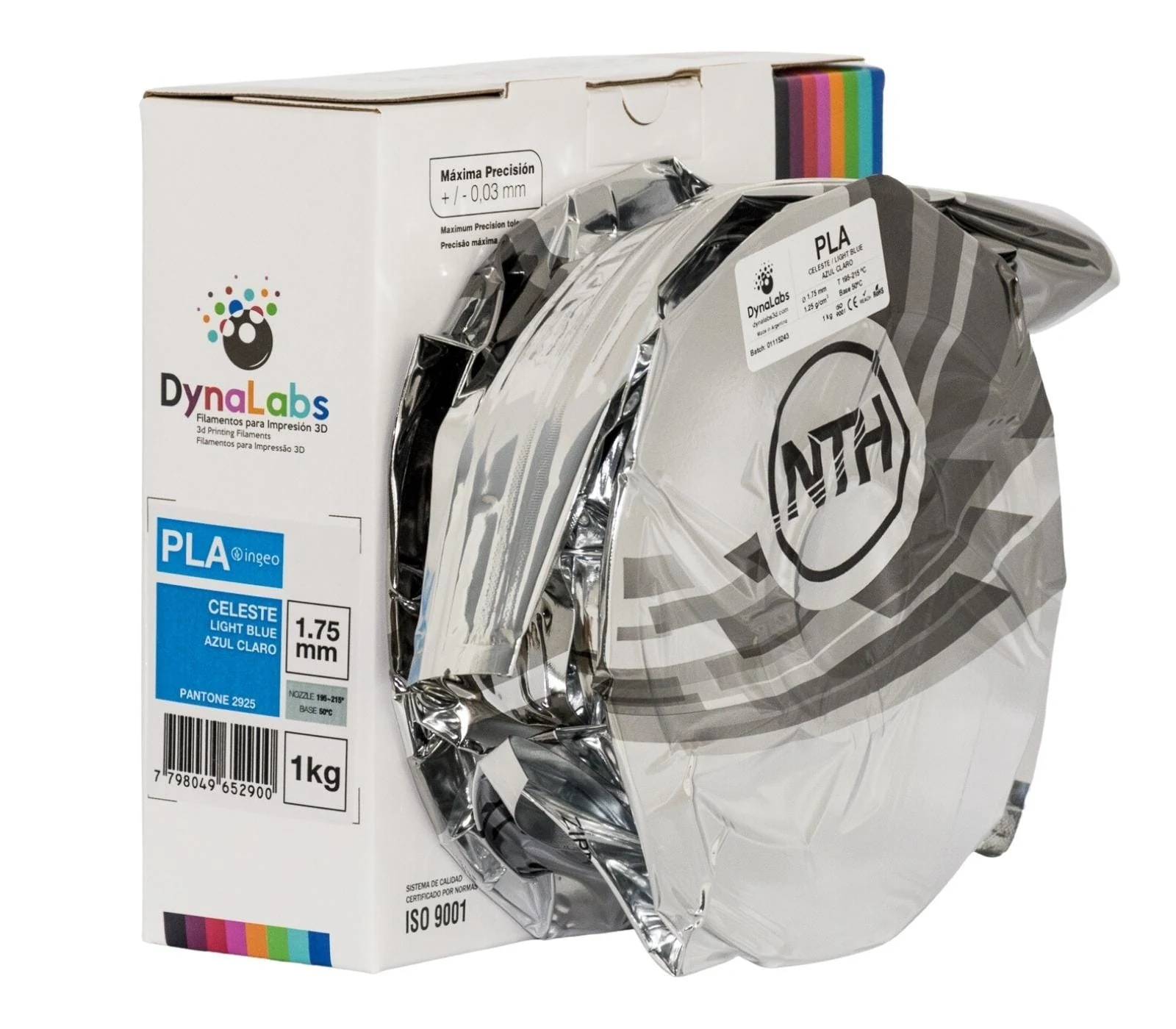 Filamento PLA Ingeo - Azul Celeste - Dynalabs - 1.75mm 1kg — 3