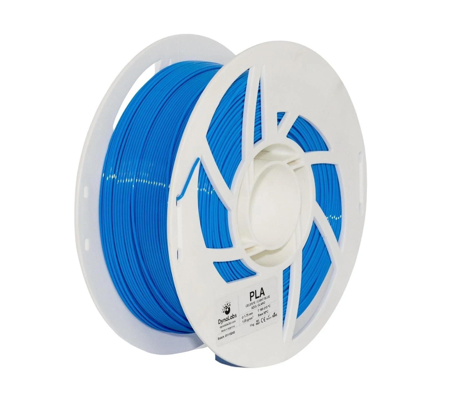 Filamento PLA Ingeo - Azul Celeste - Dynalabs - 1.75mm 1kg — 4