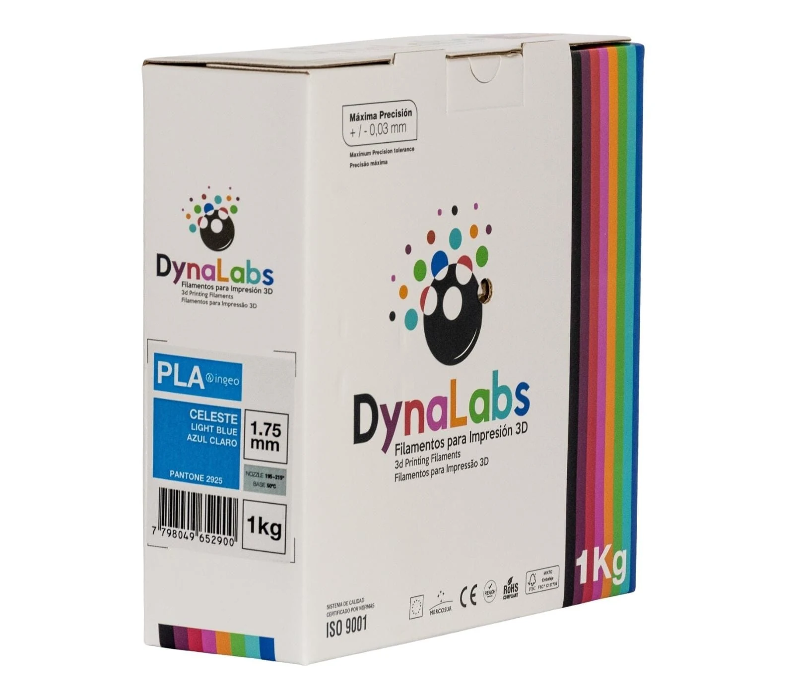 Filamento PLA Ingeo - Azul Celeste - Dynalabs - 1.75mm 1kg — 2
