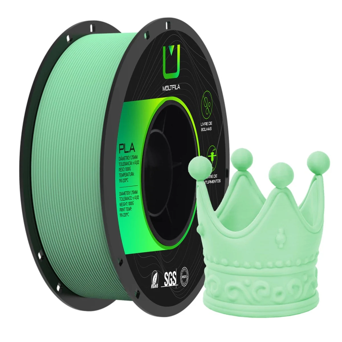 PLA - Matte Verde Menta - Multfila - 1kg — 3