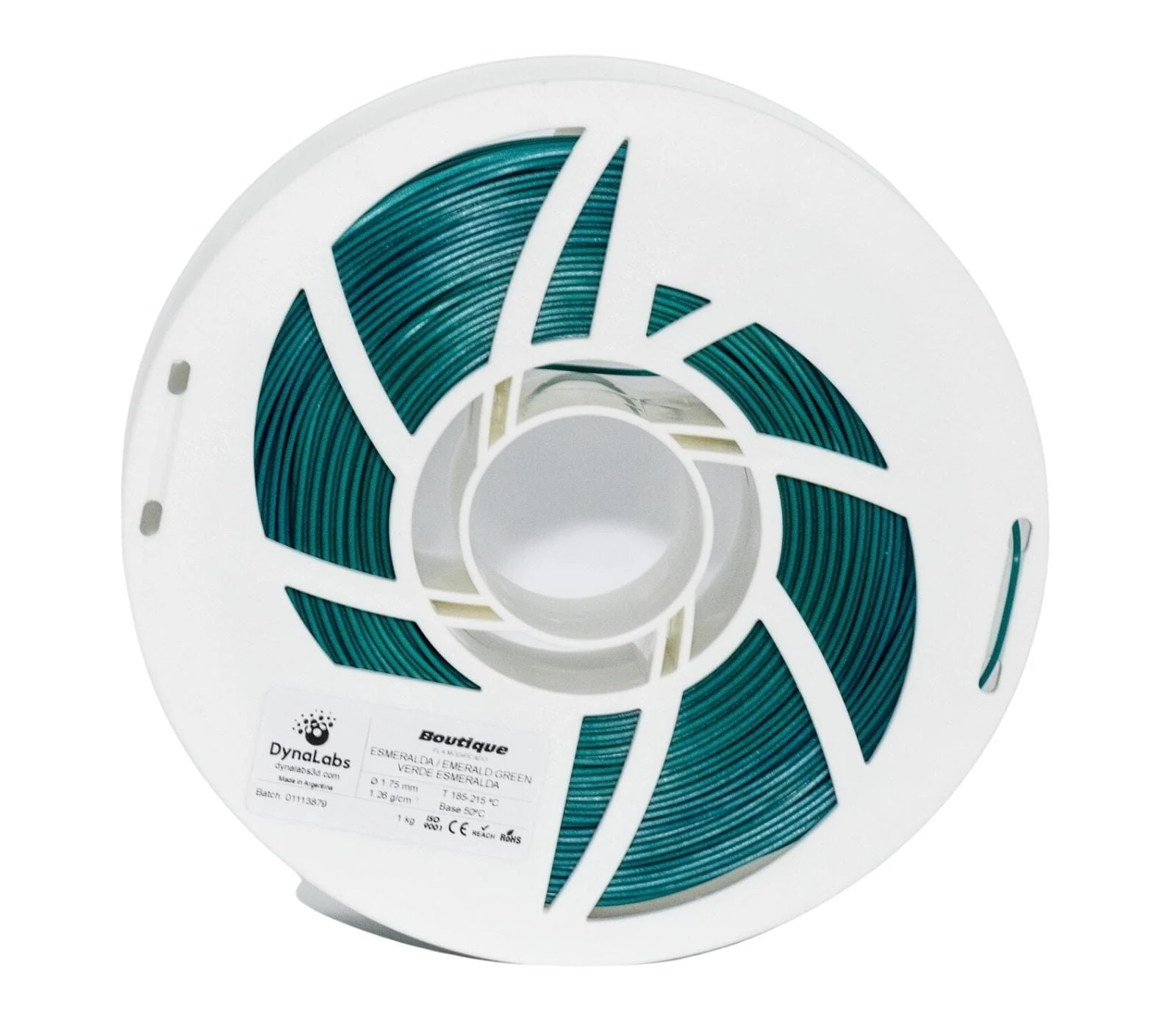 Rolo PLA Boutique - Verde Esmeralda- Dynalabs - 1.75mm - 1kg Alta Performance — 6
